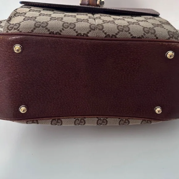 Vintage Gucci Monogram Canvas Hobo with Bamboo Handle - Picture 3 of 7